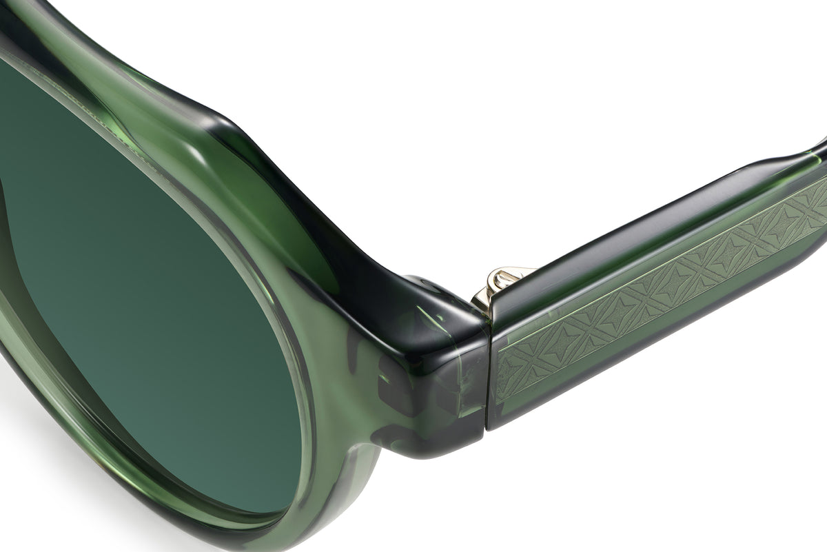 Gafas de sol Suitto Moiré para hombre, montura geométrica de acetato, en verde