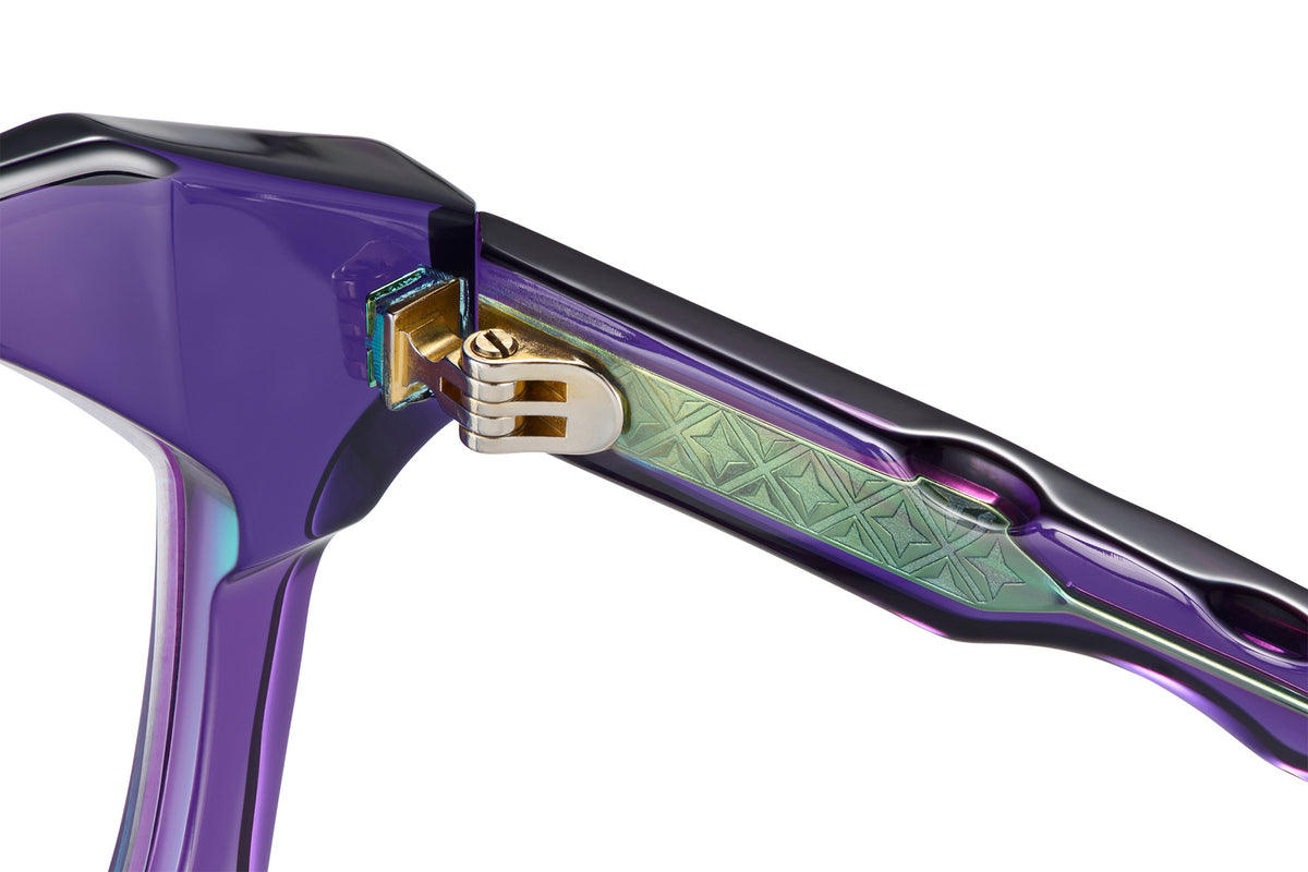 Gafas graduadas Suitto Musa para mujer, montura geométrica de acetato, en violeta