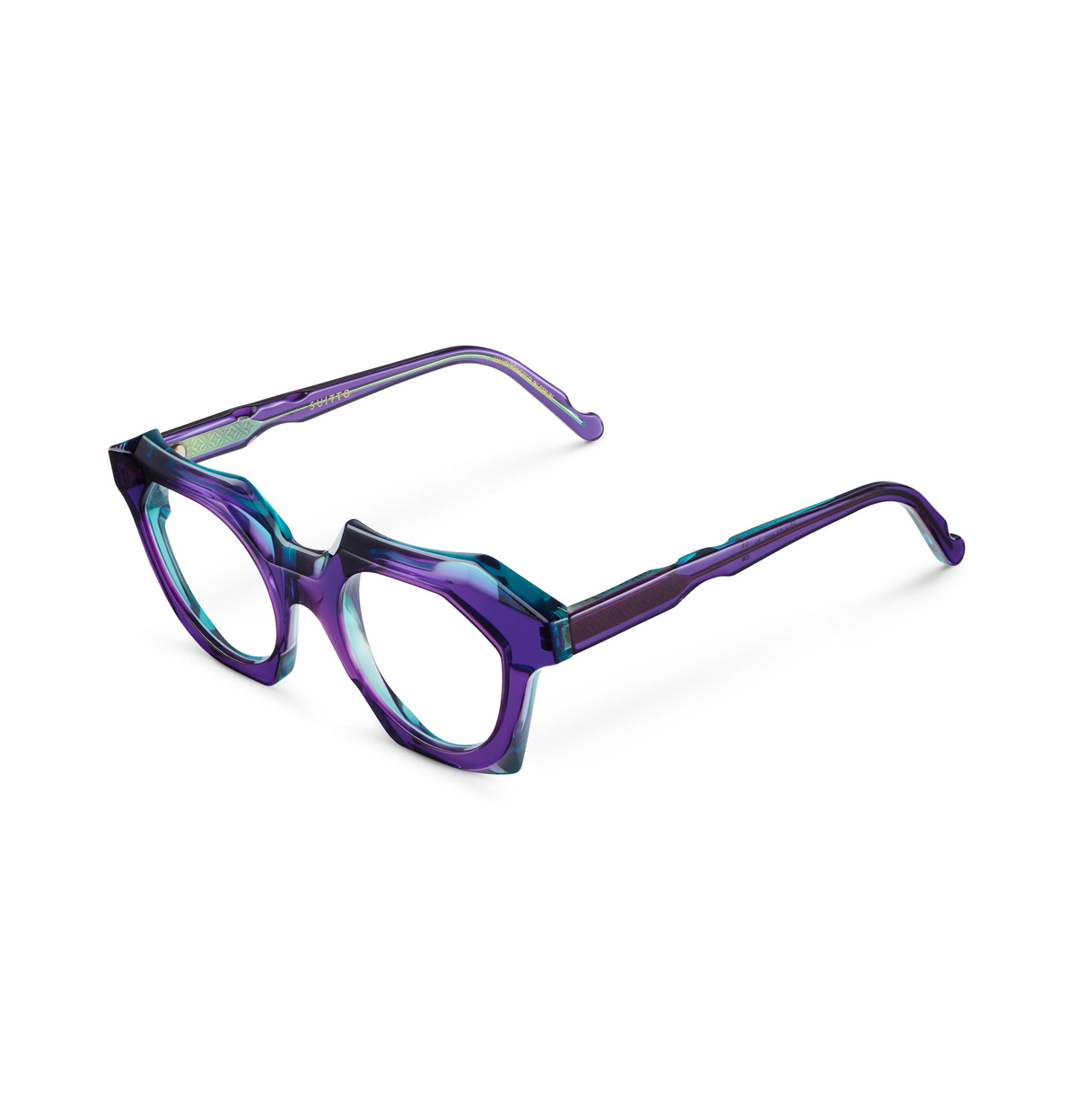 Gafas graduadas Suitto Musa para mujer, montura geométrica de acetato, en violeta