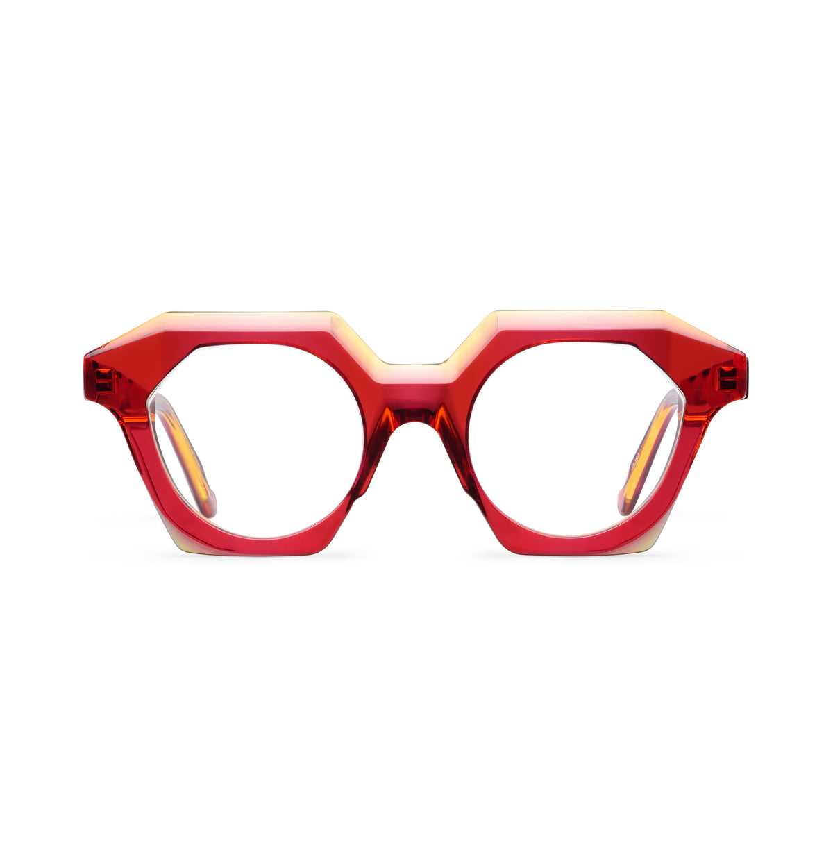 Gafas graduadas Suitto Musa para mujer, montura geométrica de acetato, en rojo