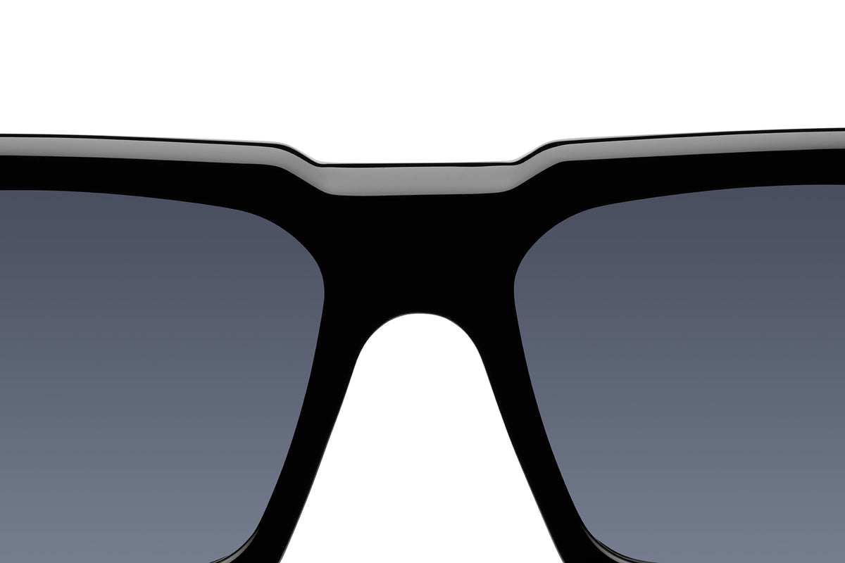 Gafas de sol Suitto Númen para hombre, montura cuadrada de acetato, en negro