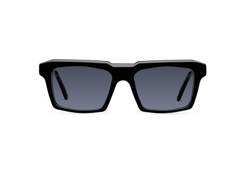 Gafas de sol Suitto Númen para hombre, montura cuadrada de acetato, en negro