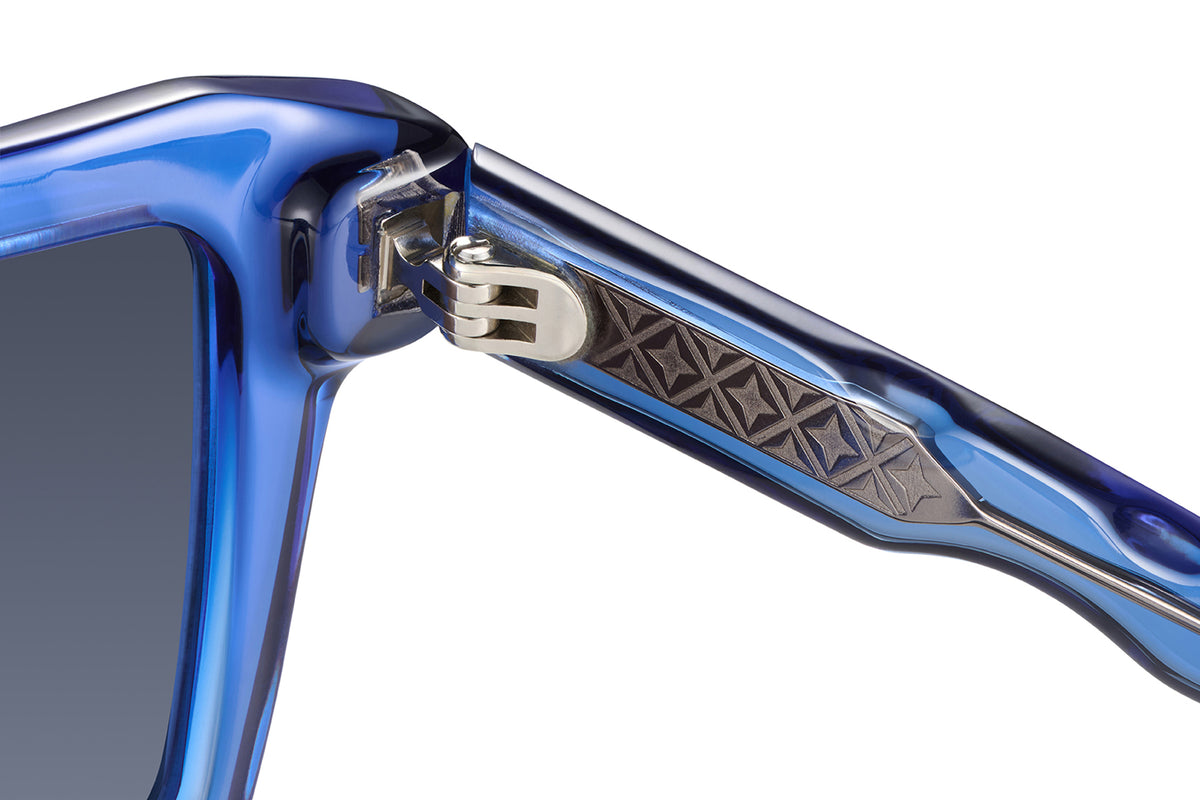 Gafas de sol Suitto Númen para hombre, montura cuadrada de acetato, en azul