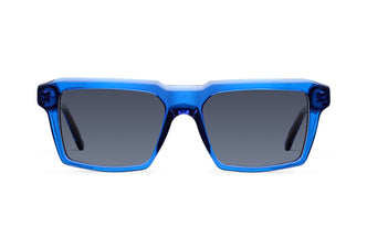 Gafas de sol Suitto Númen para hombre, montura cuadrada de acetato, en azul