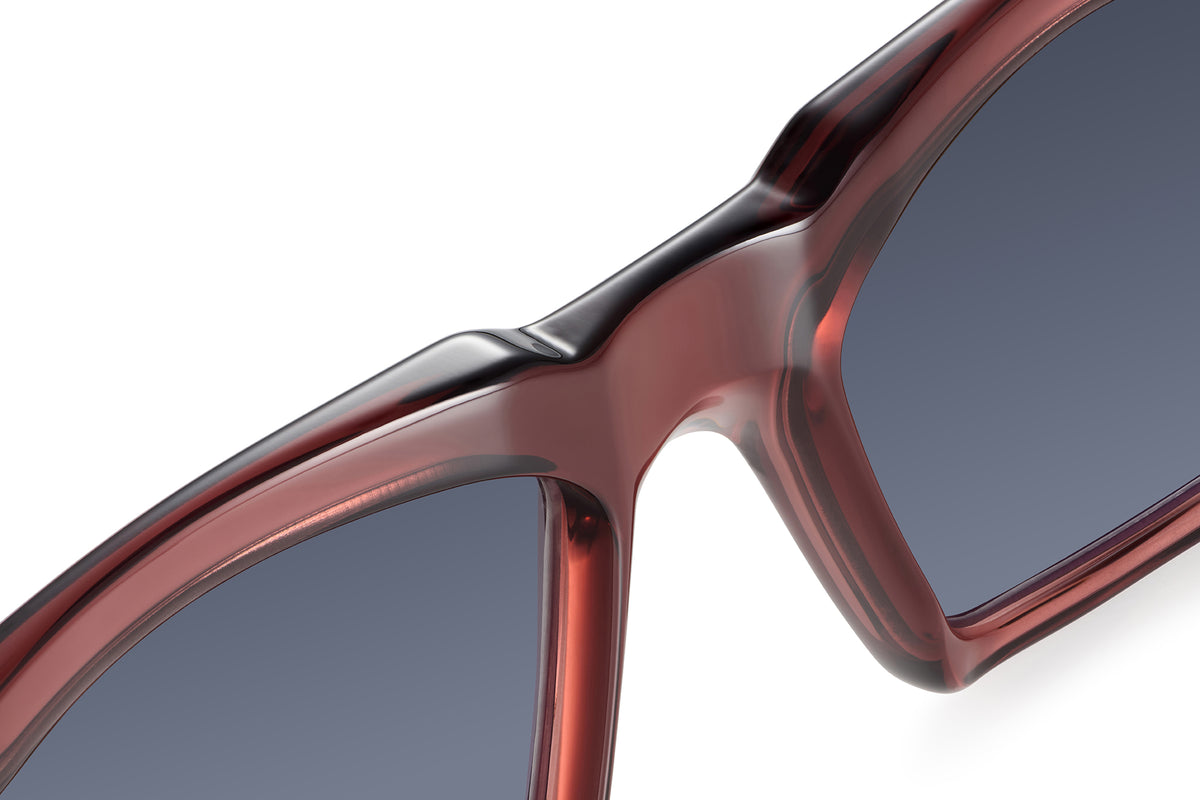 Gafas de sol Suitto Númen para hombre, montura cuadrada de acetato, en burdeos