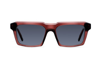 Gafas de sol Suitto Númen para hombre, montura cuadrada de acetato, en burdeos