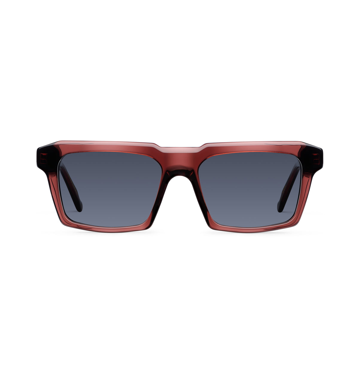 Gafas de sol Suitto Númen para hombre, montura cuadrada de acetato, en burdeos