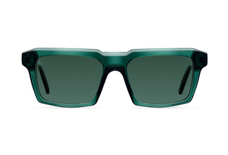 Gafas de sol Suitto Númen para hombre, montura cuadrada de acetato, en verde