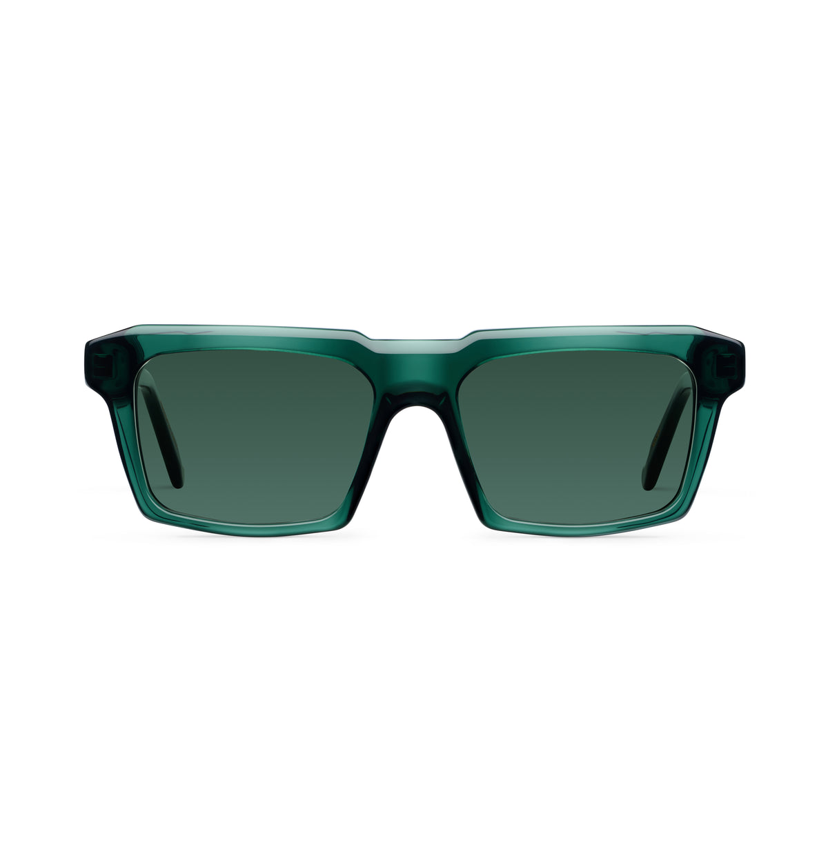 Gafas de sol Suitto Númen para hombre, montura cuadrada de acetato, en verde