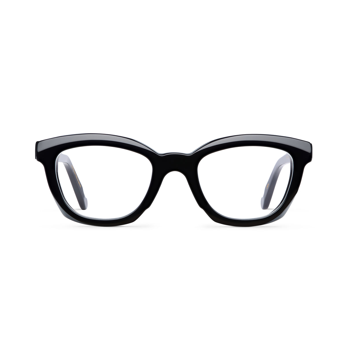 Gafas graduadas Suitto Oda para mujer, montura cat-eye de acetato, en negro