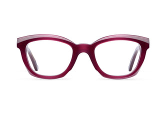 Gafas graduadas Suitto Oda para mujer, montura cat-eye de acetato, en burdeos