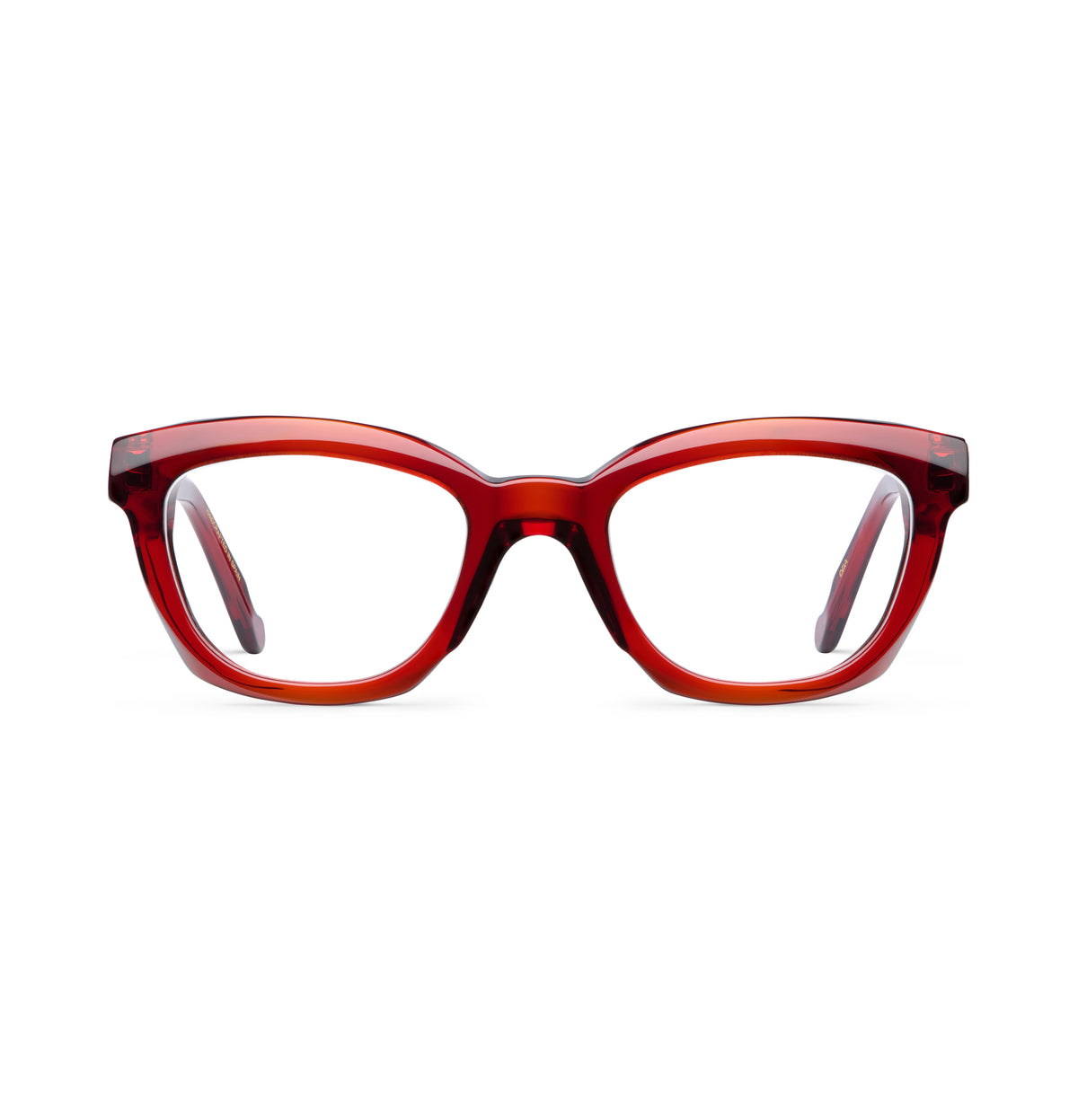 Gafas graduadas Suitto Oda para mujer, montura cat-eye de acetato, en terracota