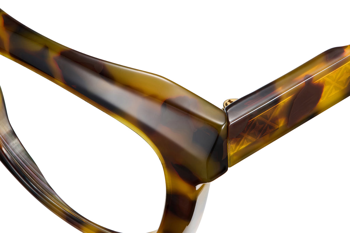 Gafas graduadas Suitto Oda para mujer, montura cat-eye de acetato, en carey miel