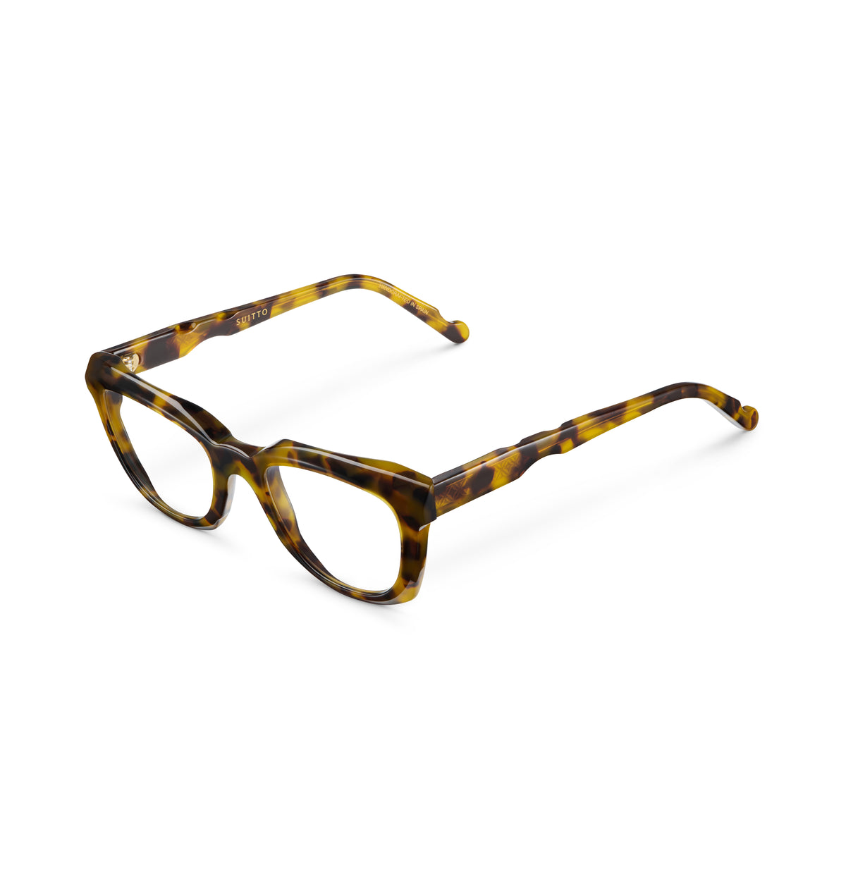 Gafas graduadas Suitto Oda para mujer, montura cat-eye de acetato, en carey miel