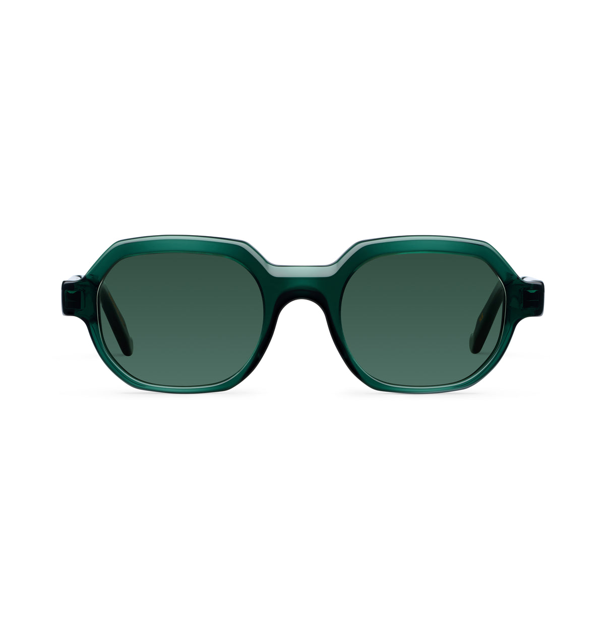 Gafas de sol Suitto Plié para hombre, montura redonda de acetato, en verde