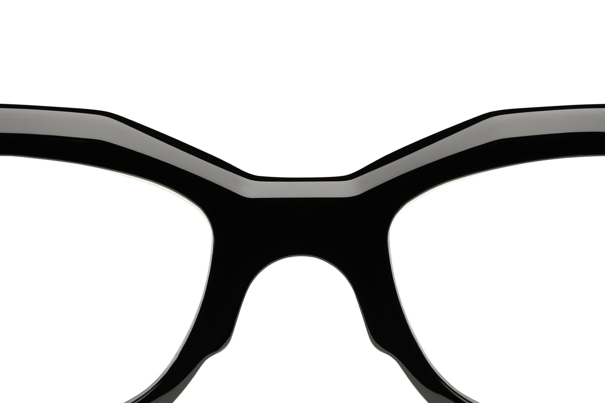 Gafas graduadas Suitto Sonata para mujer, montura cuadrada de acetato, en negro