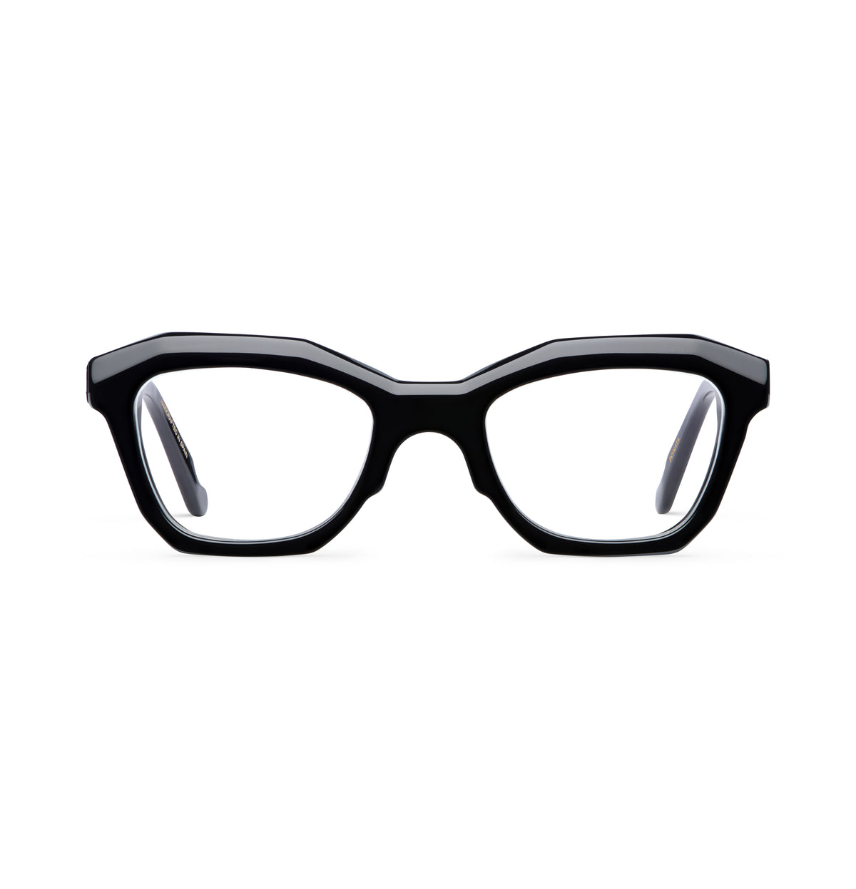 Gafas graduadas Suitto Sonata para mujer, montura cuadrada de acetato, en negro