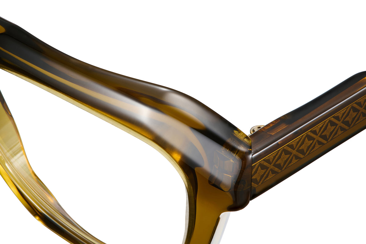Gafas graduadas Suitto Sonata para mujer, montura cuadrada de acetato, en oliva