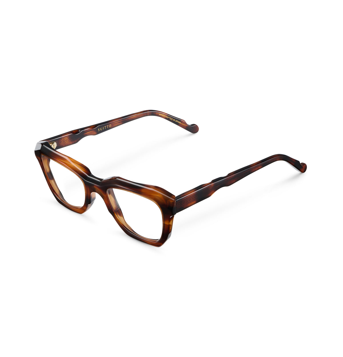 Gafas graduadas Suitto Sonata para mujer, montura cuadrada de acetato, en carey cobre