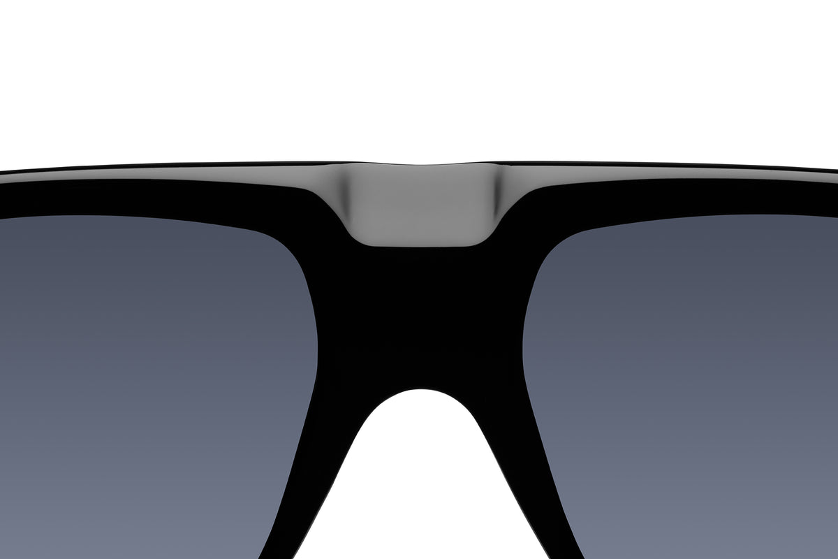 Gafas de sol Suitto Tango para hombre, montura cuadrada de acetato, en negro