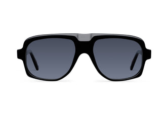 Gafas de sol Suitto Tango para hombre, montura cuadrada de acetato, en negro