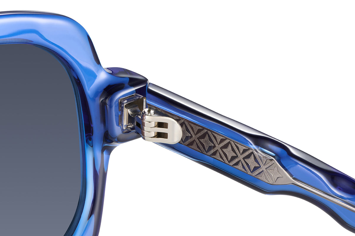 Gafas de sol Suitto Tango para hombre, montura cuadrada de acetato, en azul