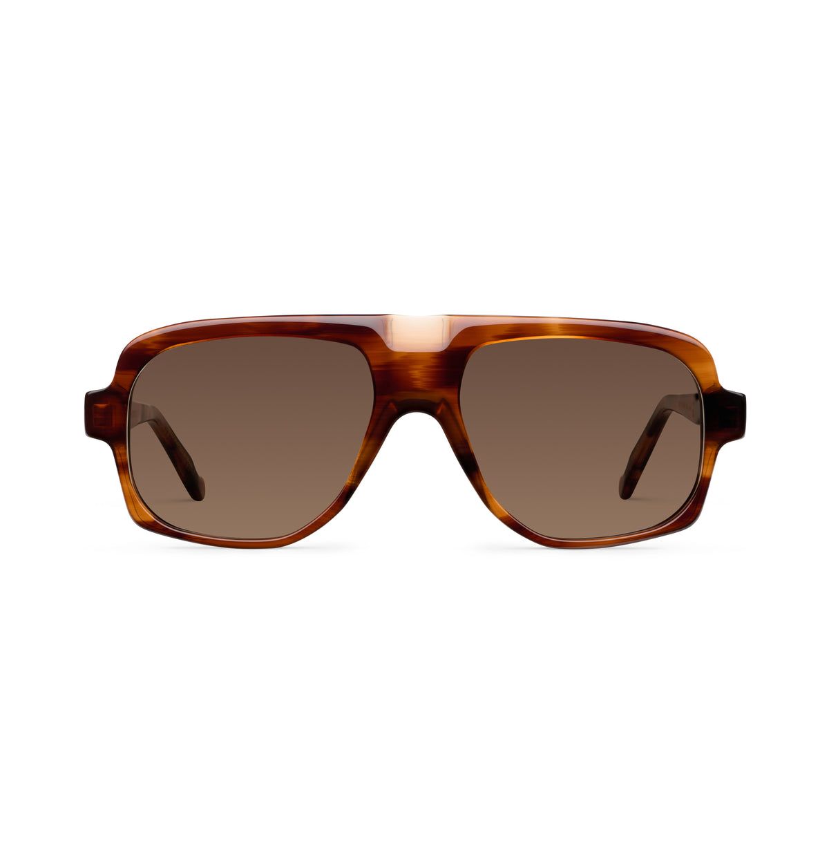 Gafas de sol Suitto Tango para hombre, montura cuadrada de acetato, en carey cobre