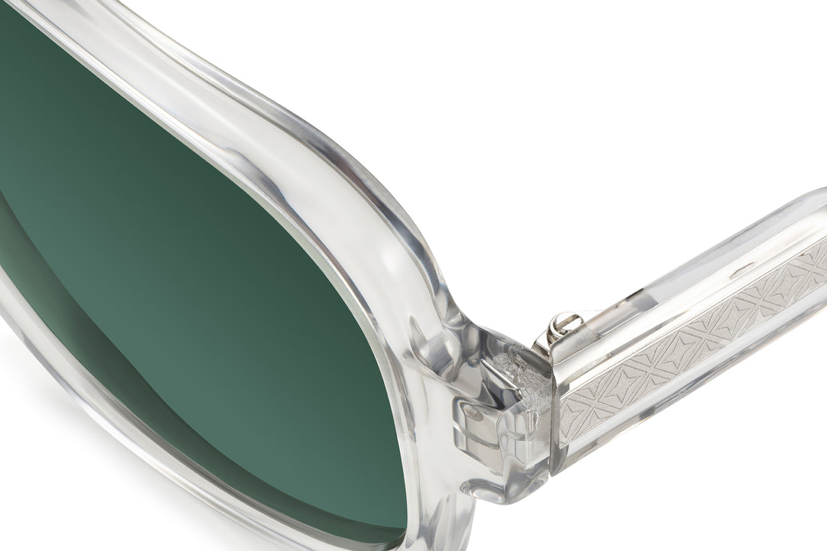 Gafas de sol Suitto Tango para hombre, montura cuadrada de acetato, en transparente