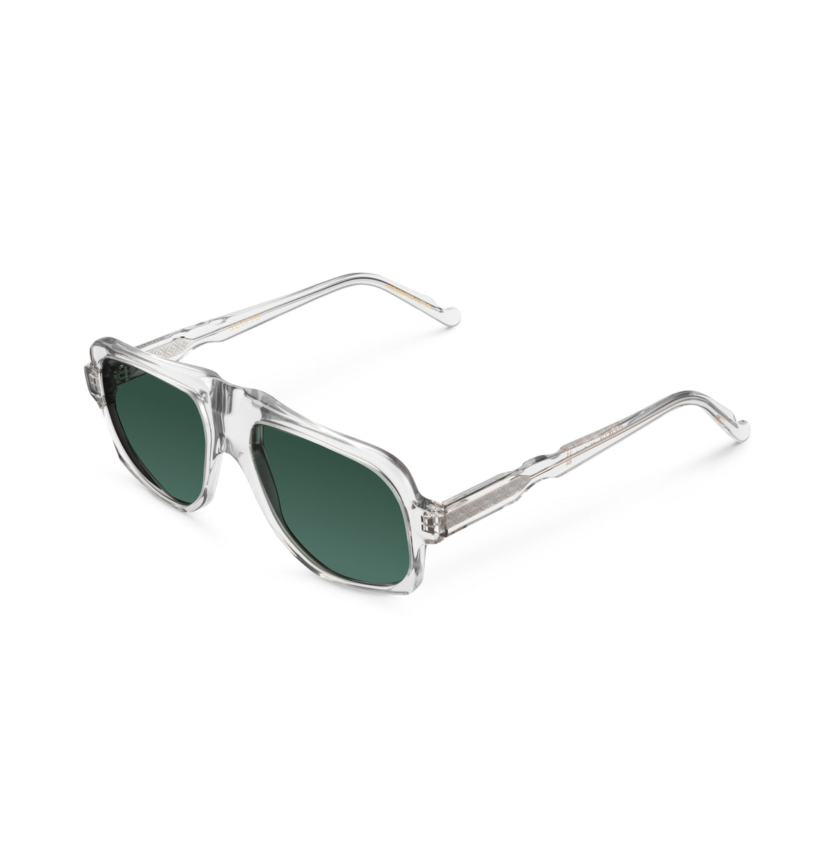 Gafas de sol Suitto Tango para hombre, montura cuadrada de acetato, en transparente