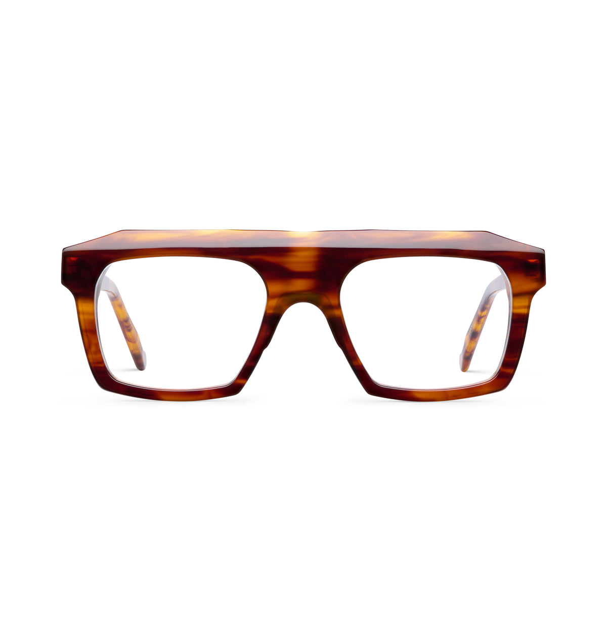 Gafas graduadas Suitto Tempo para hombre, montura cuadrada de acetato, en carey cobre