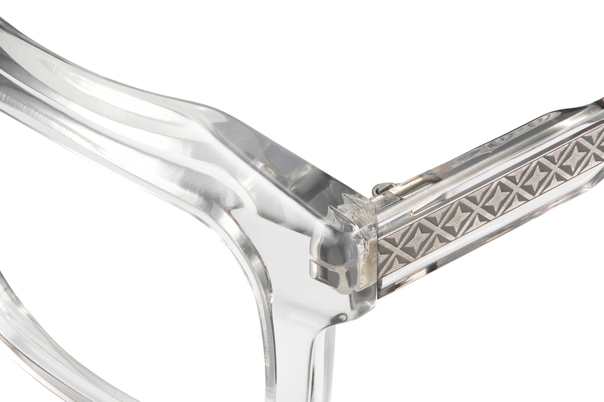 Gafas graduadas Suitto Tempo para hombre, montura cuadrada de acetato, en transparente