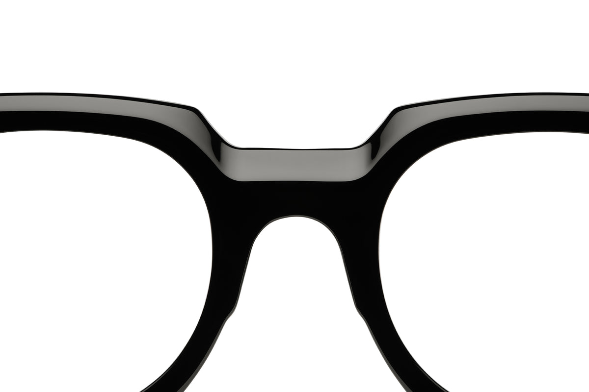 Gafas graduadas Suitto Verso para hombre, montura redonda de acetato, en negro