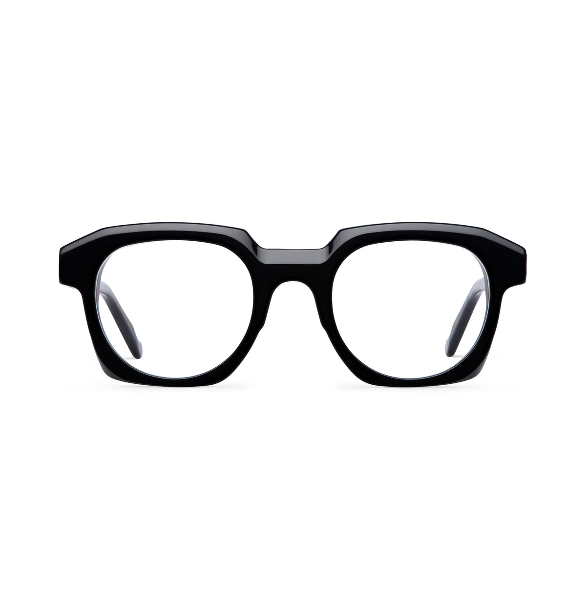 Gafas graduadas Suitto Verso para hombre, montura redonda de acetato, en negro