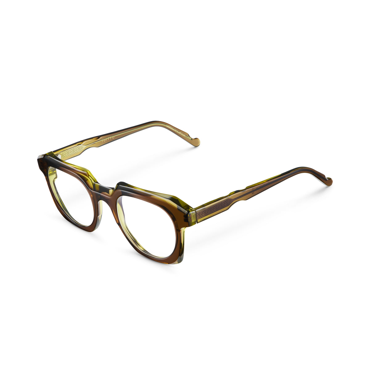 Gafas graduadas Suitto Verso para hombre, montura redonda de acetato, en oliva