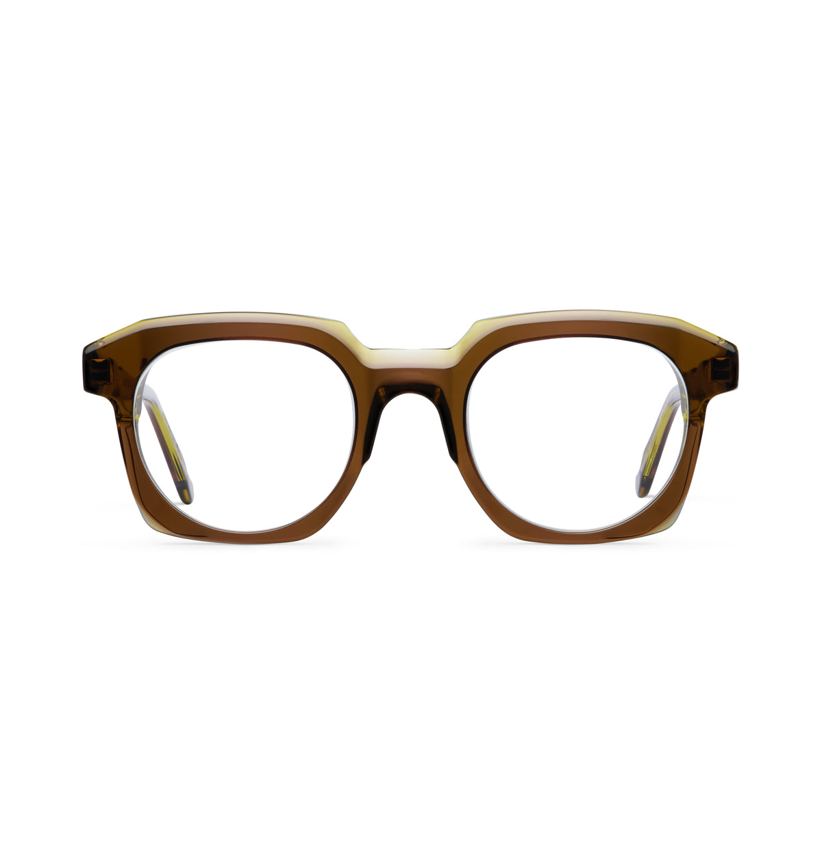 Gafas graduadas Suitto Verso para hombre, montura redonda de acetato, en oliva
